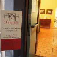 ホテルの入り口。