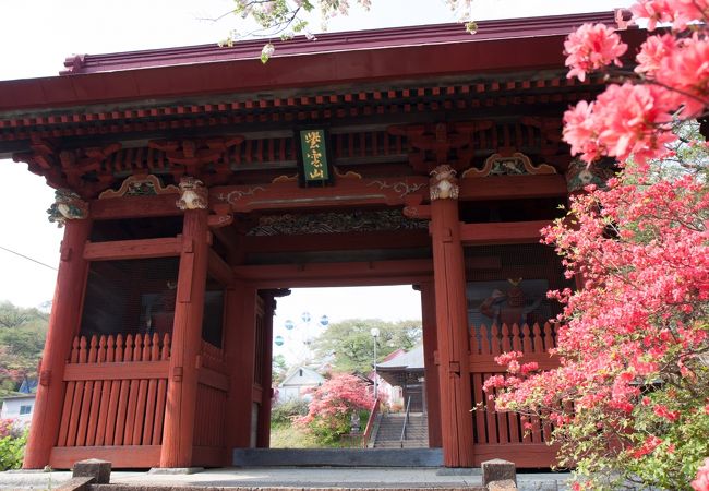 ツツジが一杯の小さな山の上の公園です。