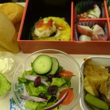 帰りの機内食。洋食ver