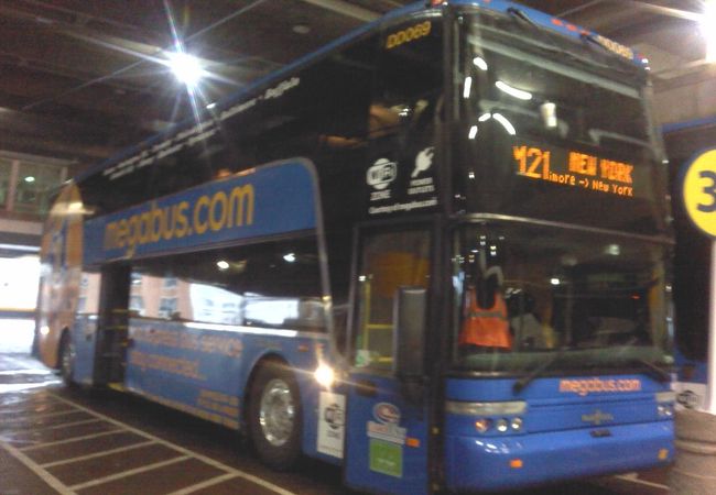 ボストンまでの長距離バス