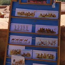 あぶり出しで描かれた土産物の絵。