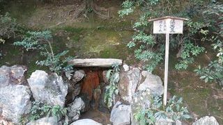 裏には、銀河泉(ギンガセン)があります、銀河泉は、義満がお茶の水に使ったと伝えられており、今も清冽な清水が湧き出しています。