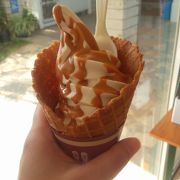 沖縄の海水塩を使用したアイスやソフトクリームが食べられます