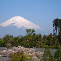 こどもたちの大型遊具エリアから望む富士山