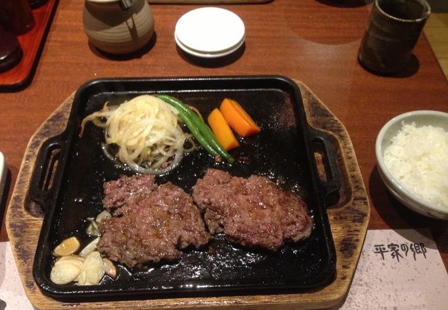 イオンモールそばのハンバーグやステーキのお店