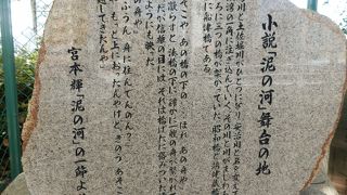 小説泥の河の文学碑