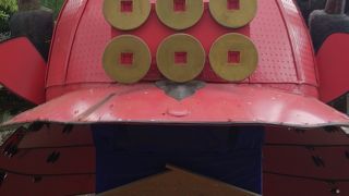 六文銭マークが入った交通安全ステッカーを買いに！！