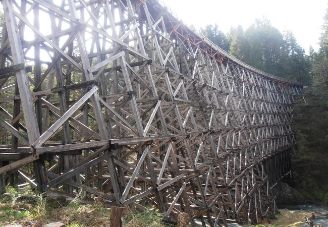 世界一高い、木組みのトレッスル橋は一見の価値あり～！！
