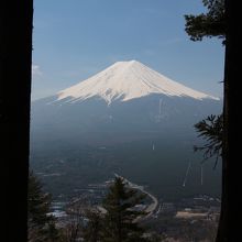 山頂から望む富士山