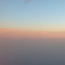 機内から撮った写真、夕焼け