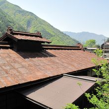 自然に包まれた宿場の風景