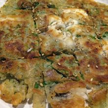 鯛と菜の花のチヂミ