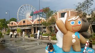 ショッピング、食事、川沿いの散歩がすべて可能なところ