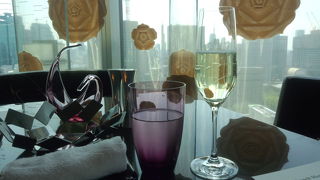 眺望の良いレストランでゆったりランチ