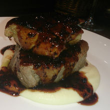 フォアグラと牛肉の。美味しいので毎回注文