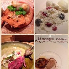 左下はメインの鳩の低温ローストです。