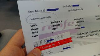 AVE 及び長距離線のチケットを持っていると同日の Cercanias 乗り継ぎは無料になる