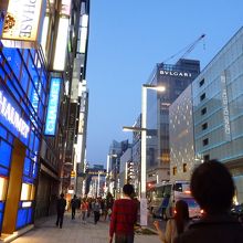 銀座を代表する通り