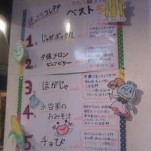 人気商品がスタッフの方の手書きでピックアップされていました