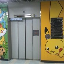 エレベーターサイドもポケモン仕様でした