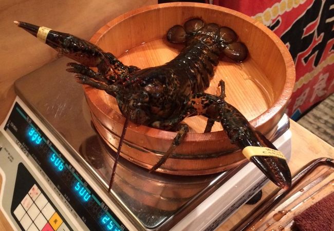 えびをつかみ取り