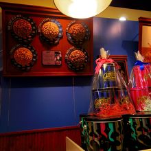 レジの後ろのフレーバー紹介