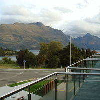 広いベランダ。天気はいまいちでしたが眺めは最高！