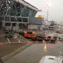 帰る前に機内から