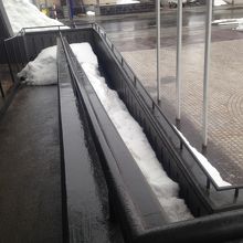 スロープふさがってました