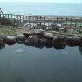 露天風呂から海が見渡せる