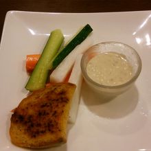 前菜の野菜スティック