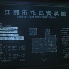資料館の案内板の様子