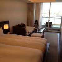 テラス付きツイン。おしゃれな部屋でした。