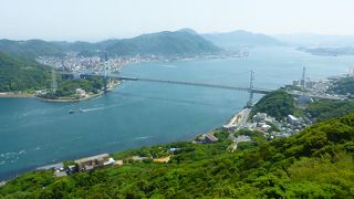 関門海峡が一望出来る展望台。