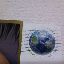 切手（どこにも金額ないけど無事に着いた）