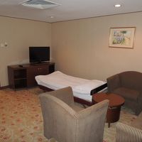 応接スペースにエクストラベッド