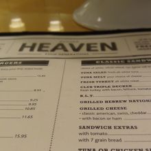 メニューです。