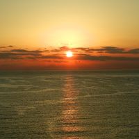 部屋から見える日の出