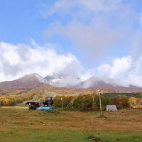 玄関横から見える風景　妙高山は目の前