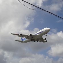 着陸間近のＡＮＡ機