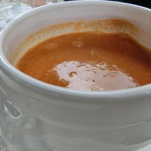 コース料理のスープ・濃厚なロブスタースープは子どものコース料