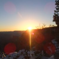 グランドキャニオンでの朝日