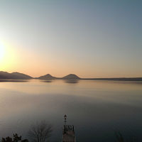 部屋からの朝焼け