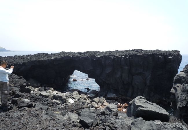 火山の活動の威力と、風光を感じる場所