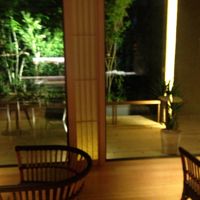 温泉施設のテラス