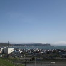 厚岸の街並みを眺めてます。