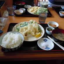 明日葉と小魚の天ぷら定食