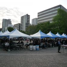 大通公園のテント村