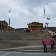 フィラデルフィア美術館正面階段。通称ロッキー・ステップ