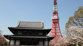 東京タワーのすぐ近く